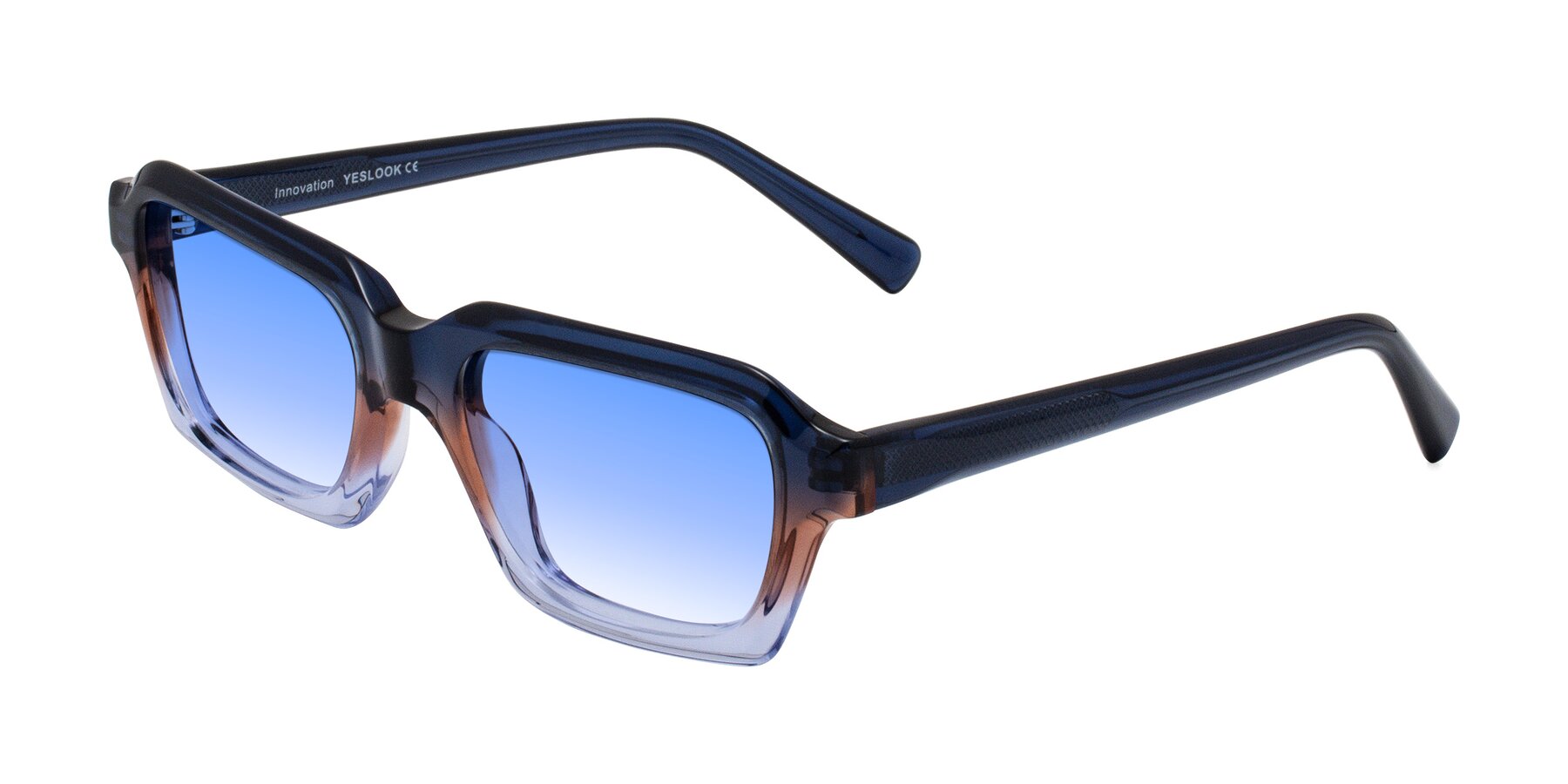 Angle of Innovation in Twilight with Blue Gradient Lenses