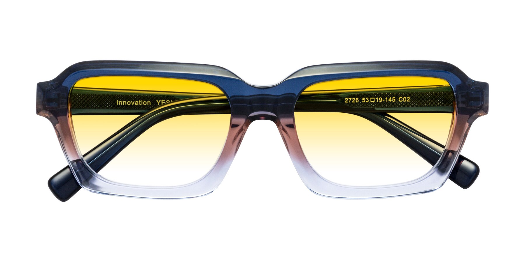 Folded Front of Innovation in Twilight with Yellow Gradient Lenses