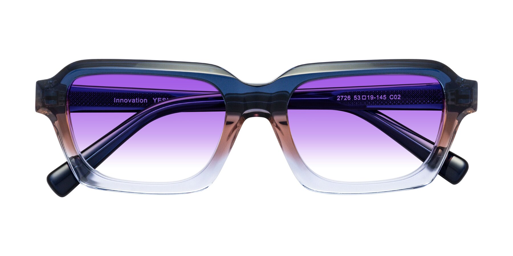 Folded Front of Innovation in Twilight with Purple Gradient Lenses
