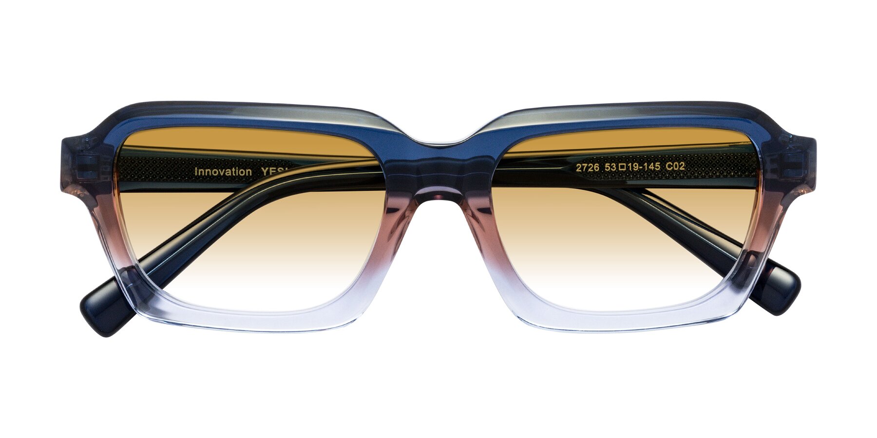 Folded Front of Innovation in Twilight with Champagne Gradient Lenses