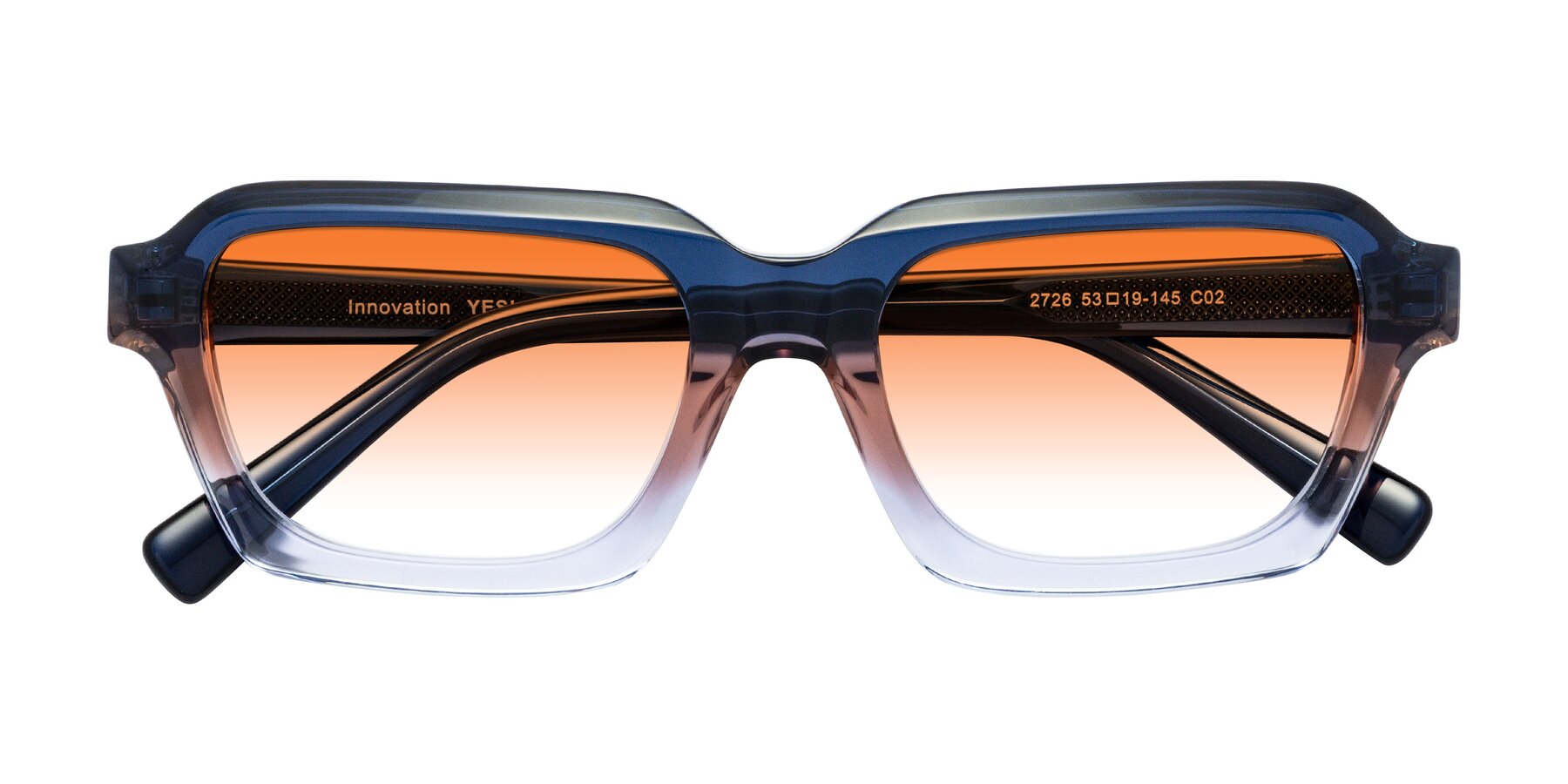 Folded Front of Innovation in Twilight with Orange Gradient Lenses