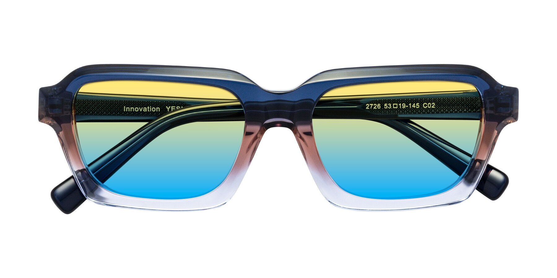 Folded Front of Innovation in Twilight with Yellow / Blue Gradient Lenses