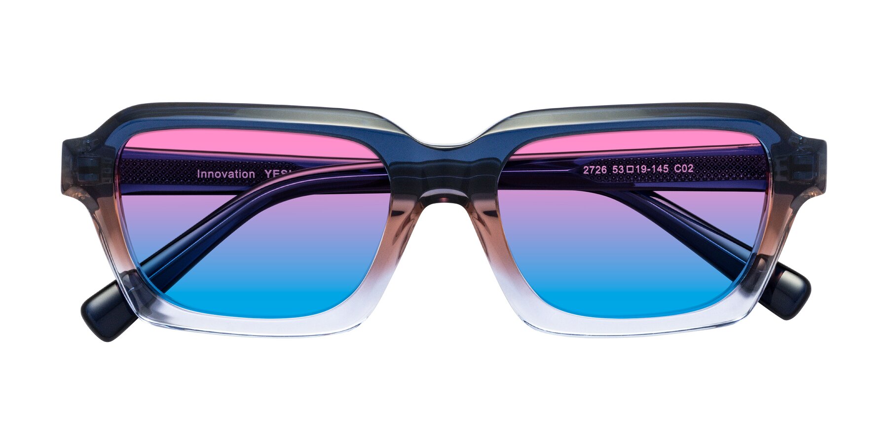 Folded Front of Innovation in Twilight with Pink / Blue Gradient Lenses
