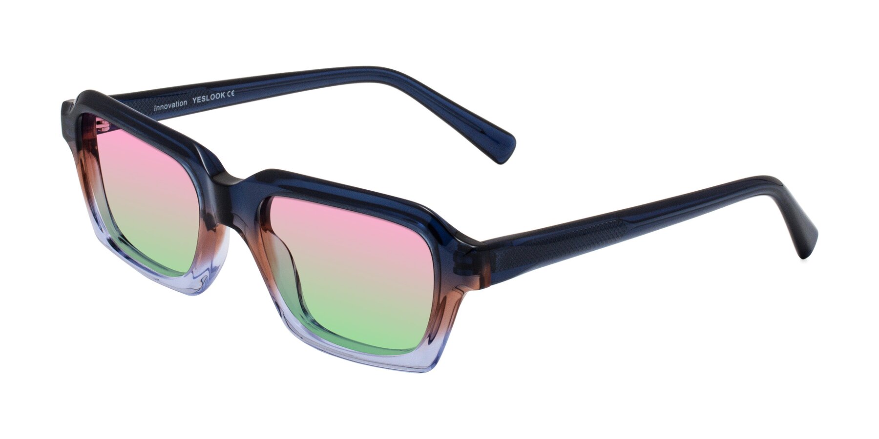 Angle of Innovation in Twilight with Pink / Green Gradient Lenses