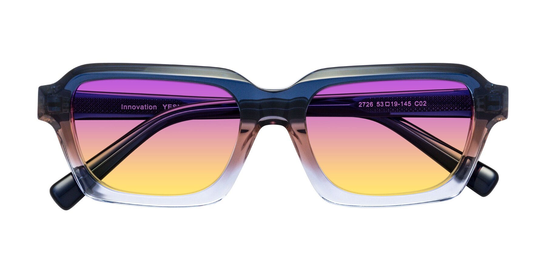 Folded Front of Innovation in Twilight with Purple / Yellow Gradient Lenses