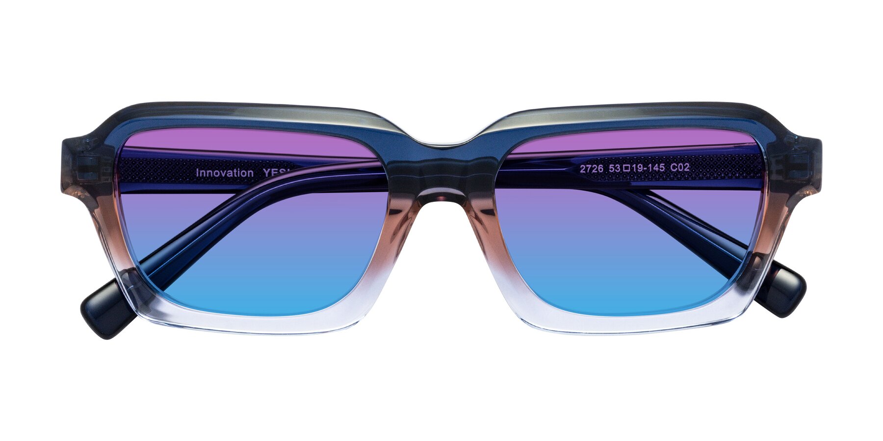 Folded Front of Innovation in Twilight with Purple / Blue Gradient Lenses
