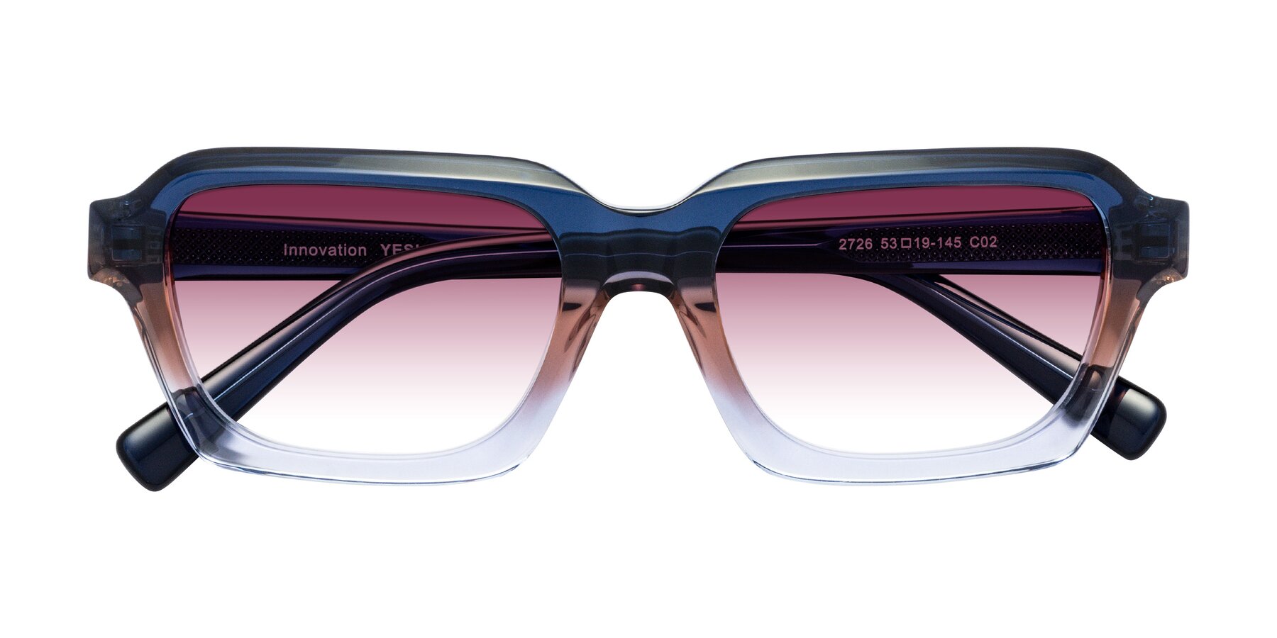 Folded Front of Innovation in Twilight with Wine Gradient Lenses