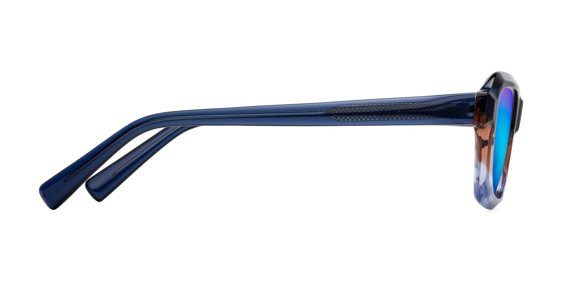 Side of Innovation in Twilight with Blue Mirrored Lenses