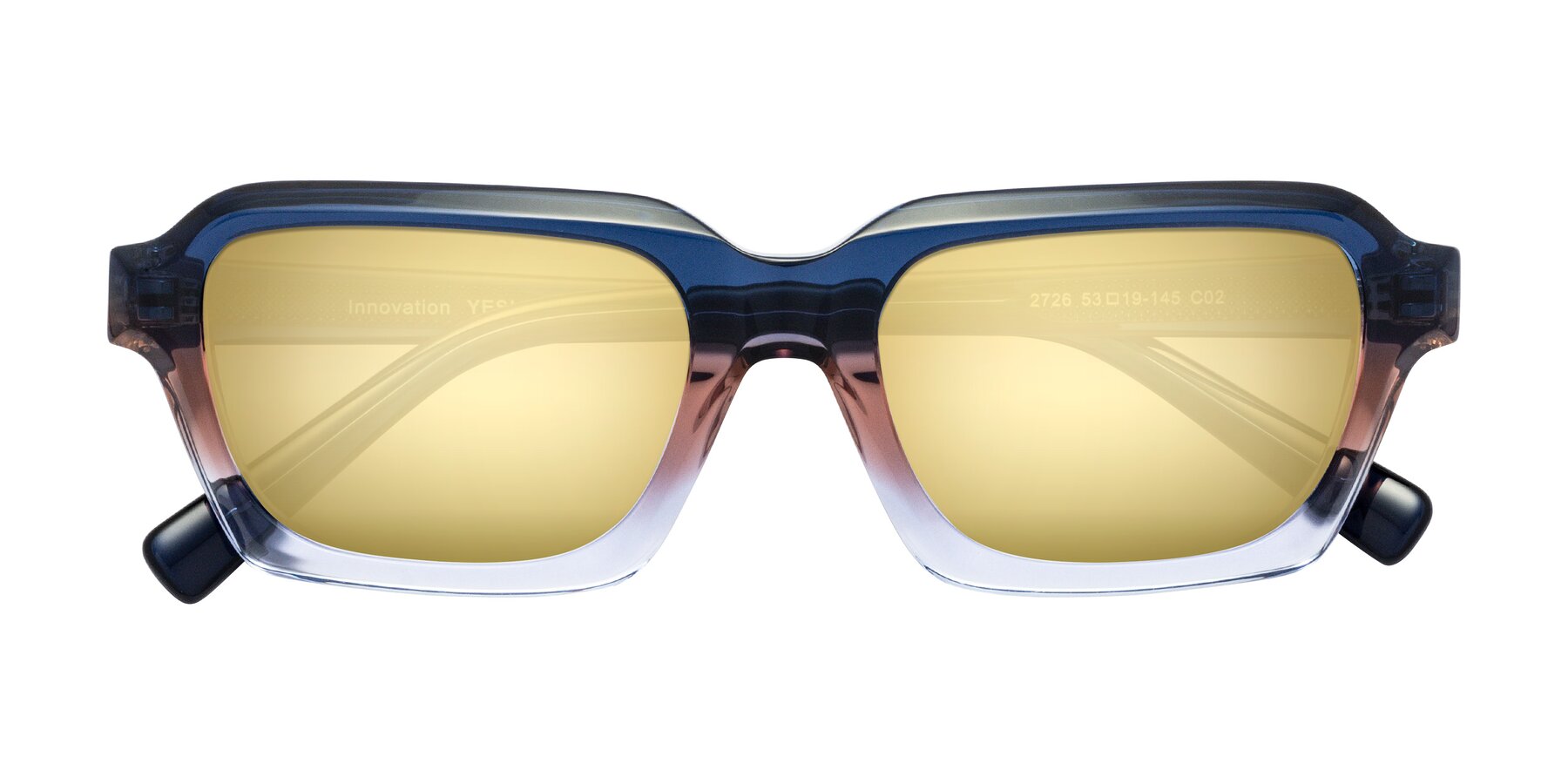 Folded Front of Innovation in Twilight with Gold Mirrored Lenses