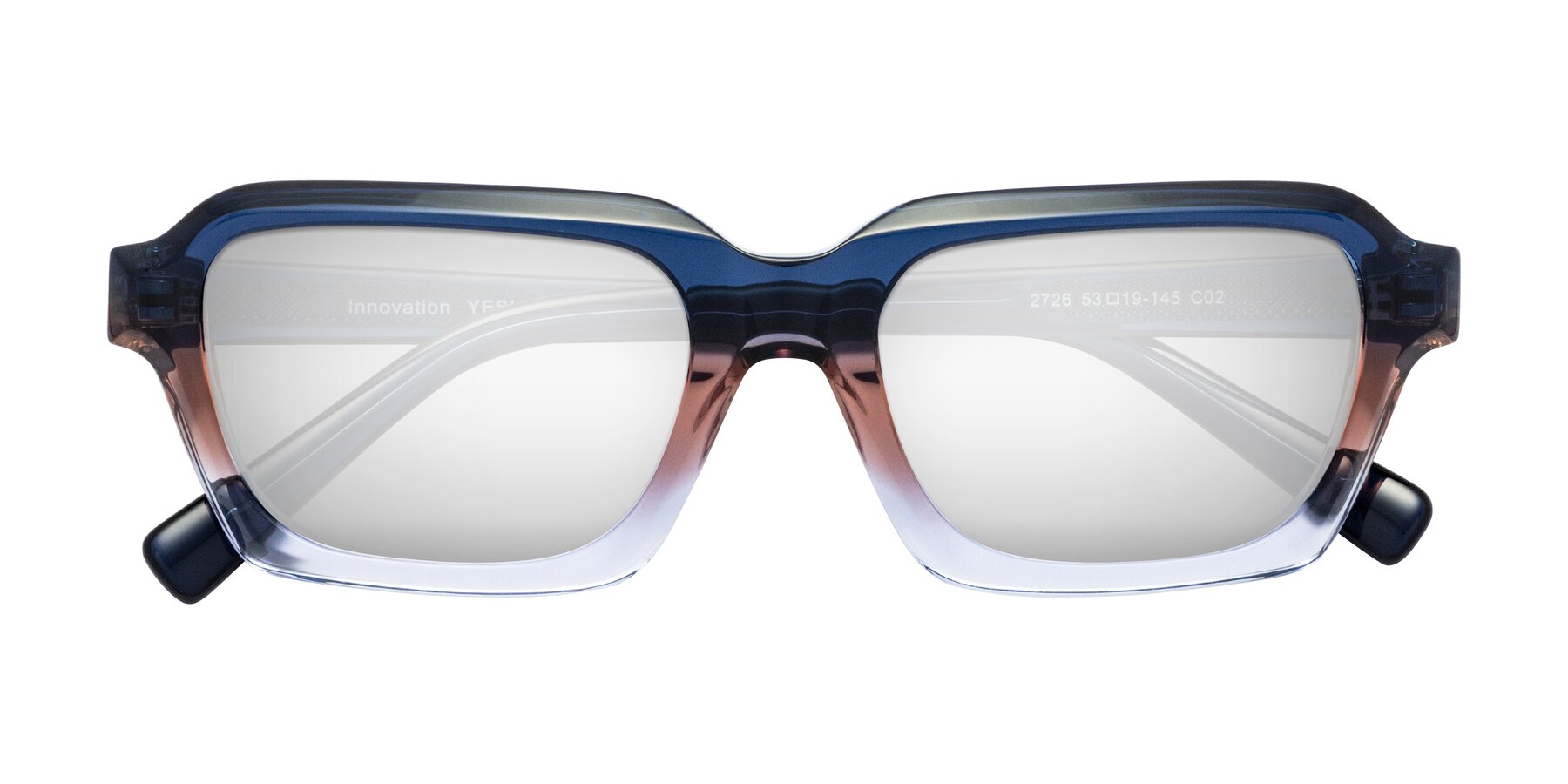 Folded Front of Innovation in Twilight with Silver Mirrored Lenses