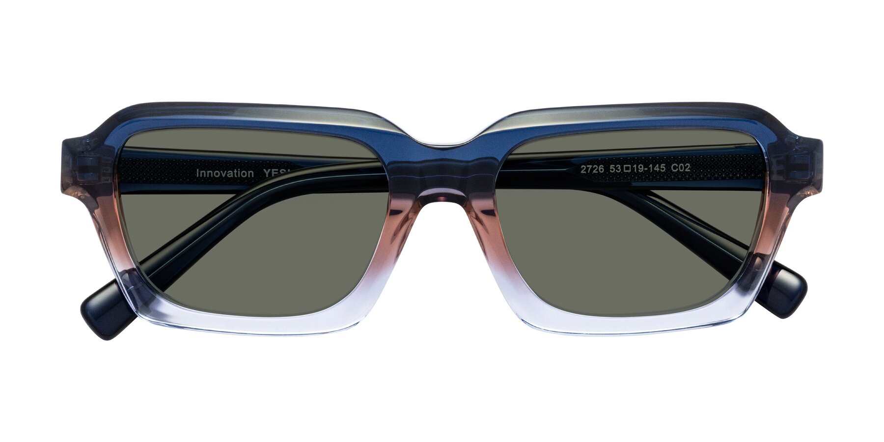 Folded Front of Innovation in Twilight with Gray Polarized Lenses