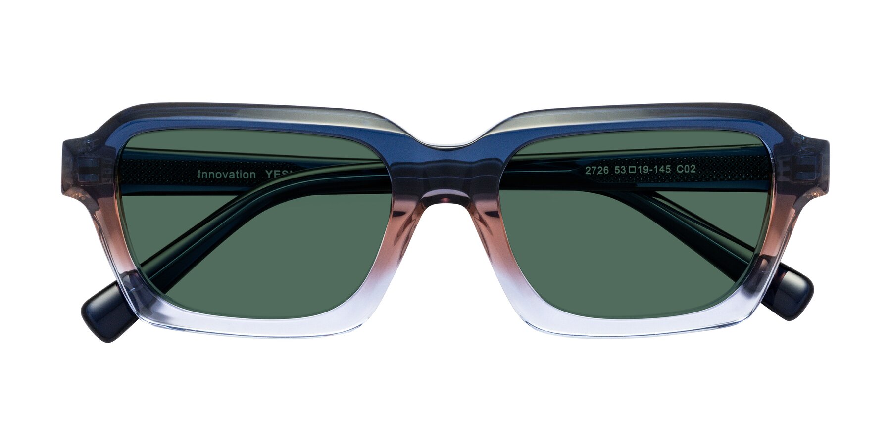 Folded Front of Innovation in Twilight with Green Polarized Lenses