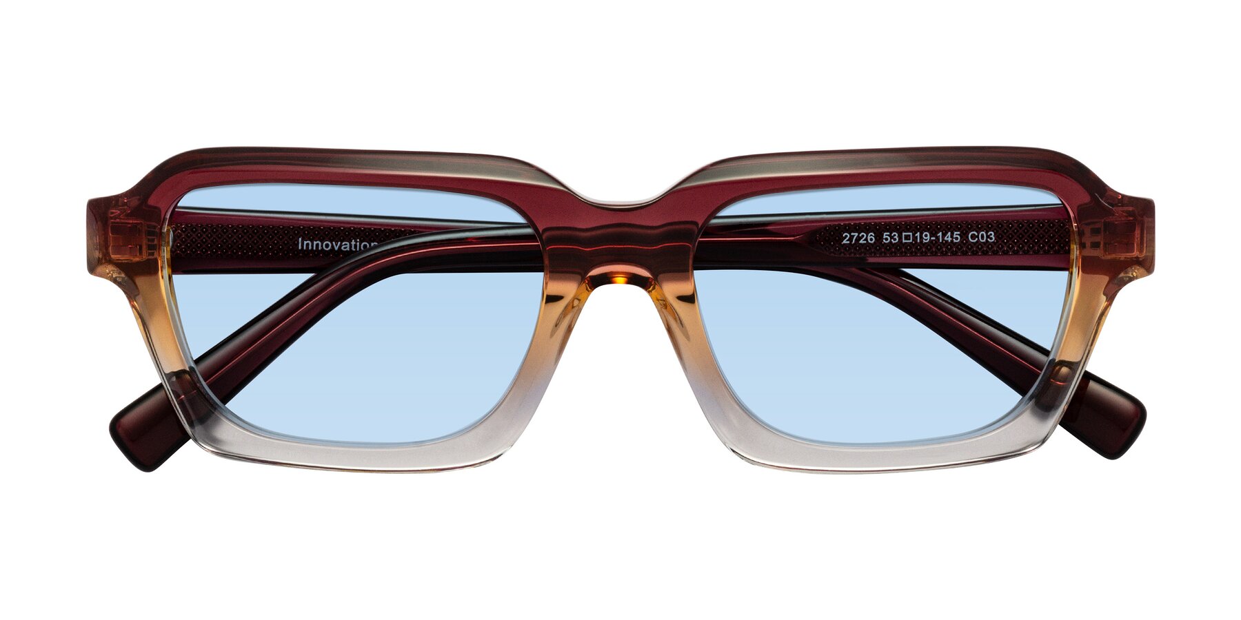 Folded Front of Innovation in Dawn with Light Blue Tinted Lenses