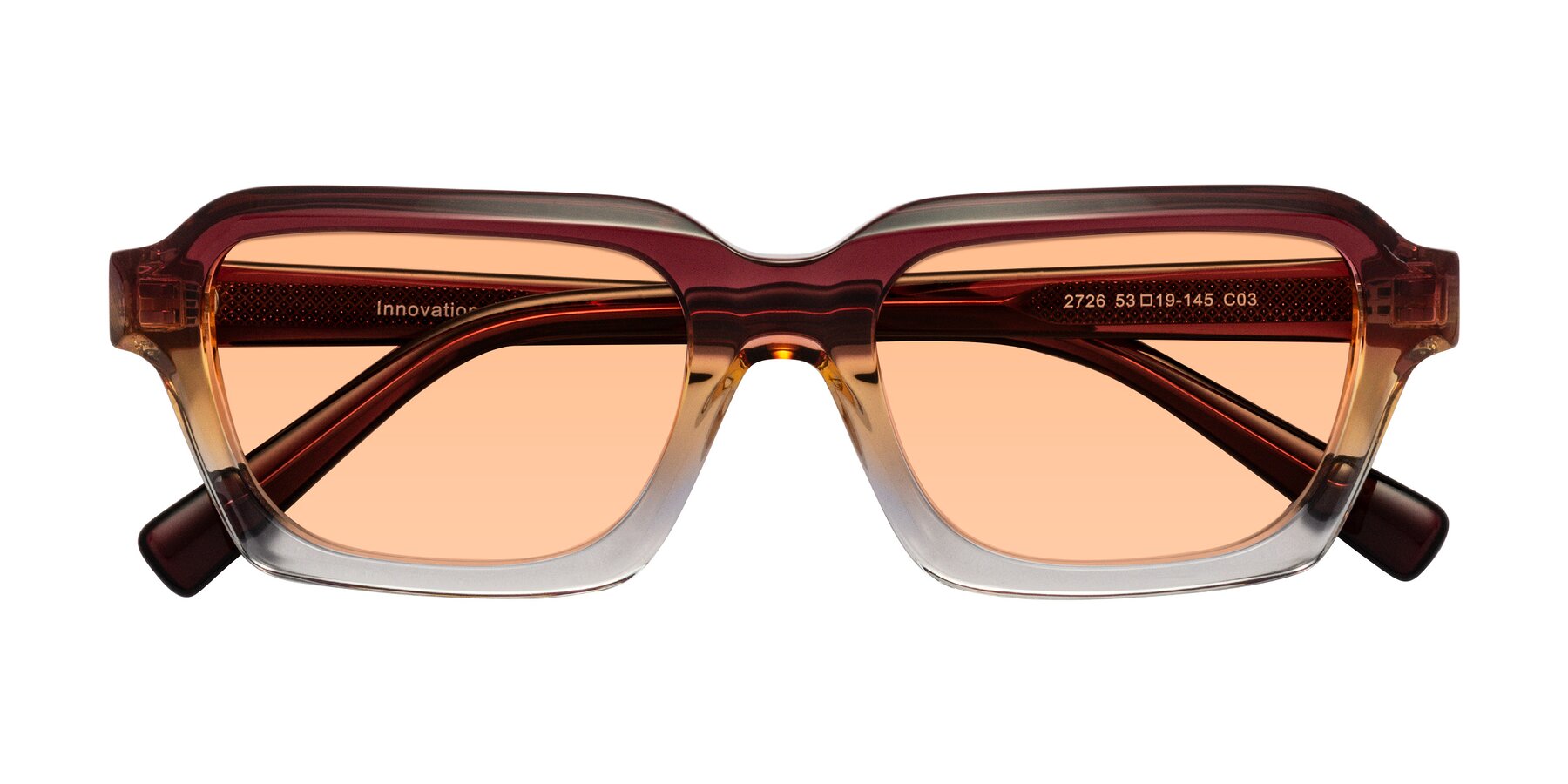 Folded Front of Innovation in Dawn with Light Orange Tinted Lenses