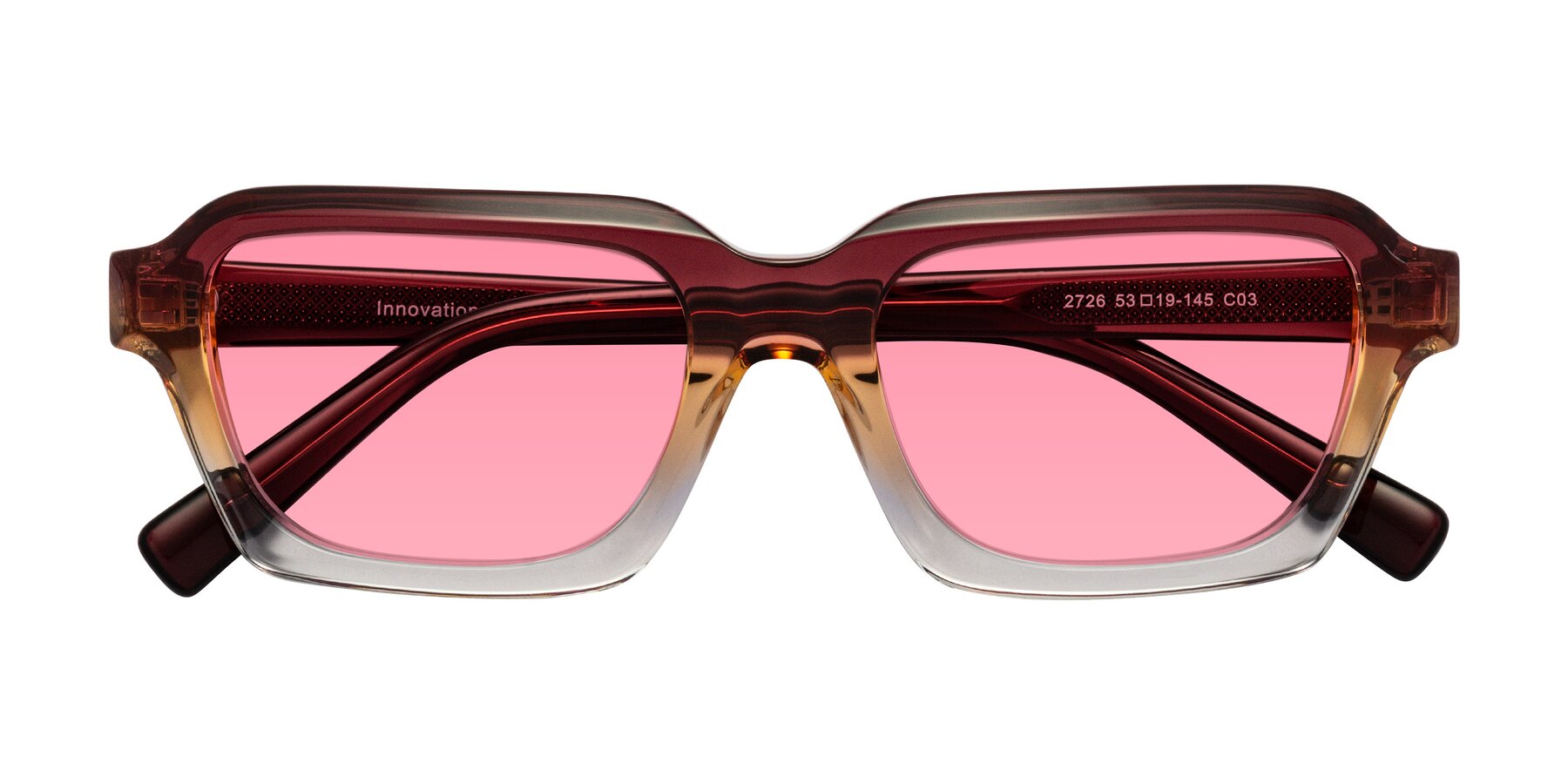 Folded Front of Innovation in Dawn with Pink Tinted Lenses