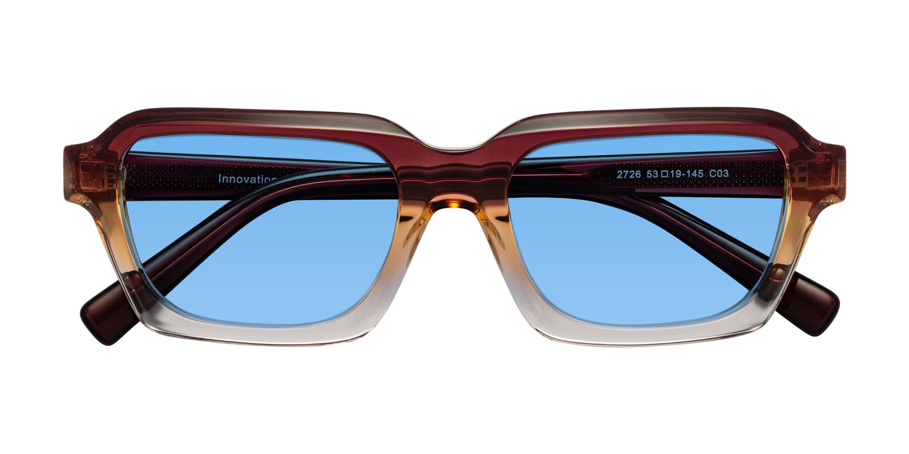 Folded Front of Innovation in Dawn with Medium Blue Tinted Lenses
