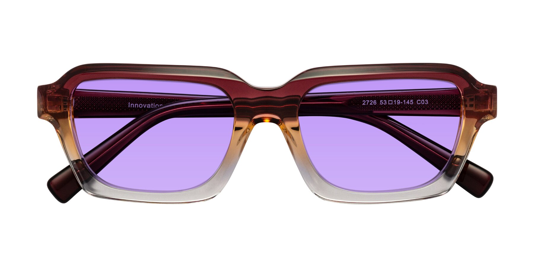 Folded Front of Innovation in Dawn with Medium Purple Tinted Lenses