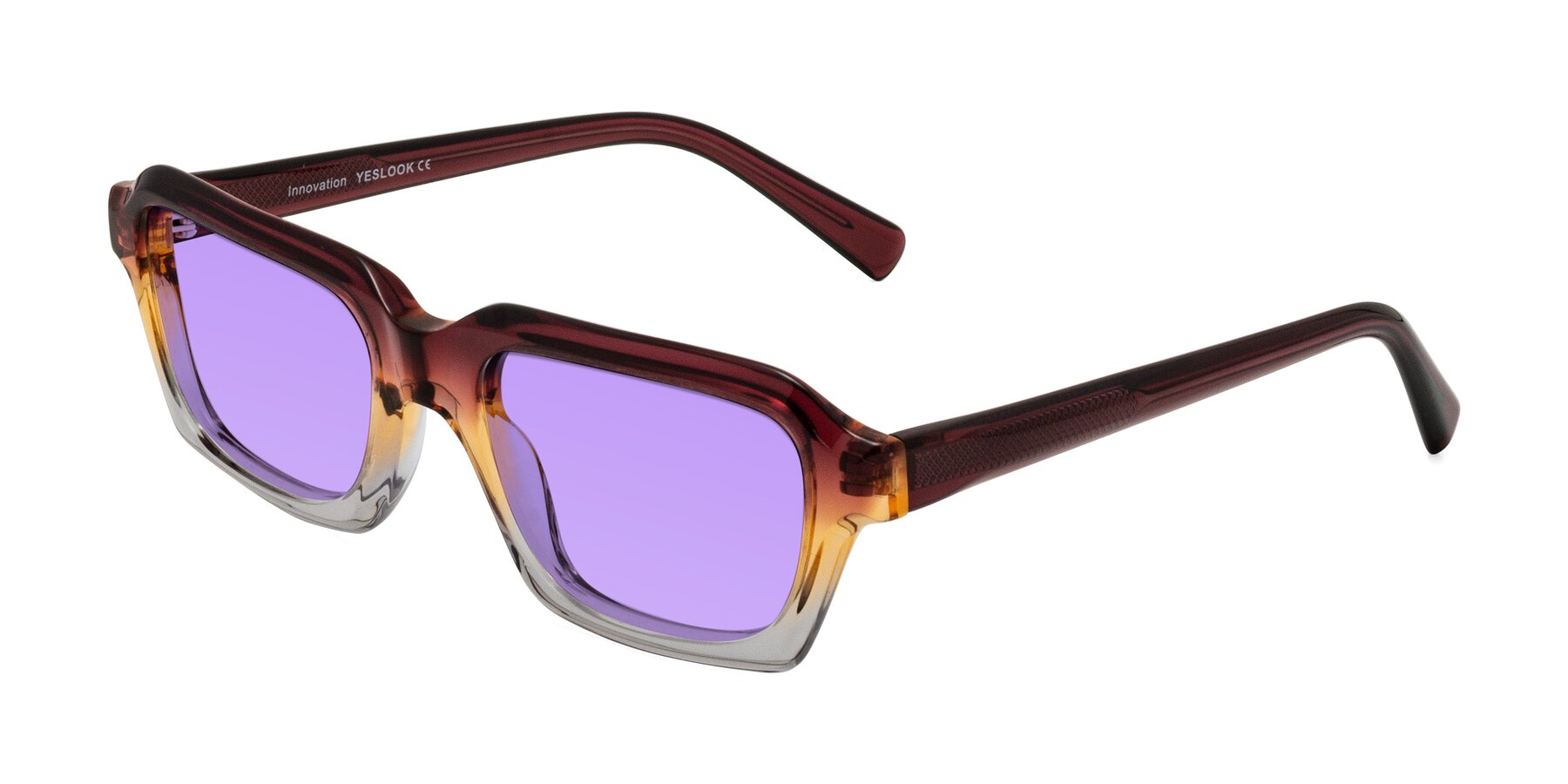 Angle of Innovation in Dawn with Medium Purple Tinted Lenses
