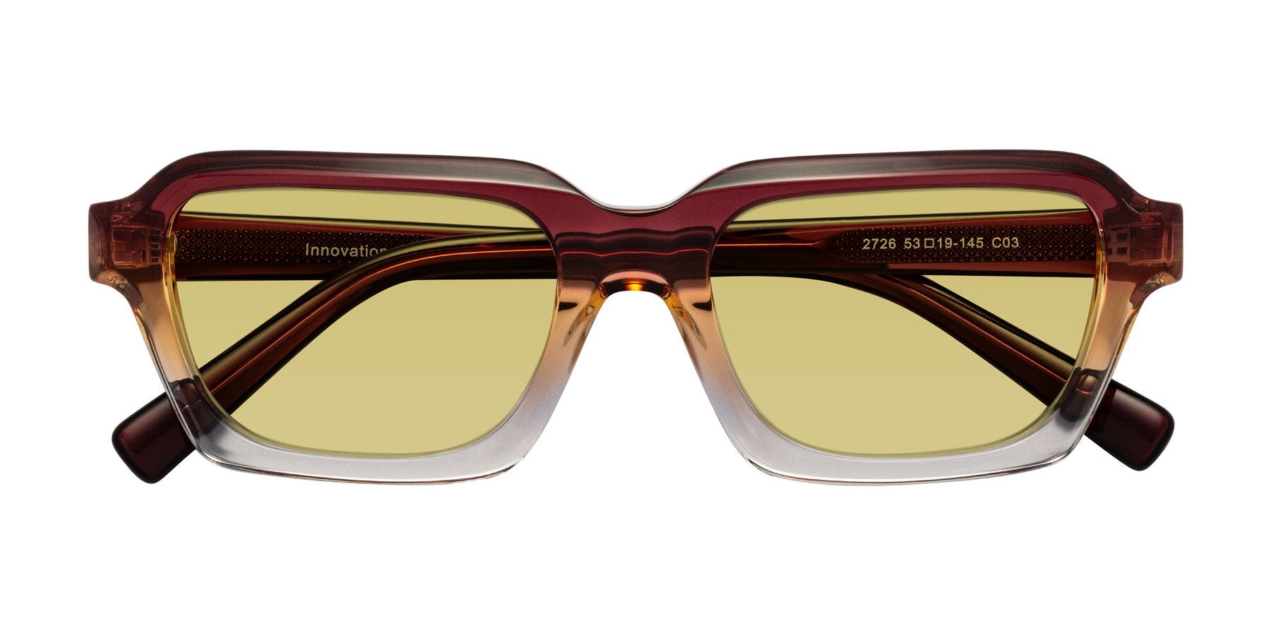 Folded Front of Innovation in Dawn with Medium Champagne Tinted Lenses