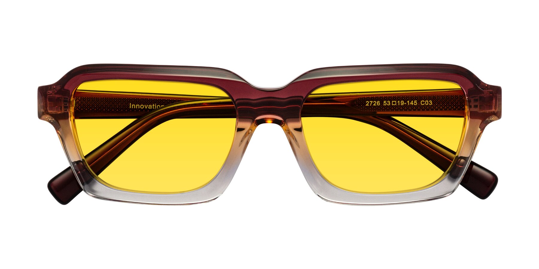 Folded Front of Innovation in Dawn with Yellow Tinted Lenses