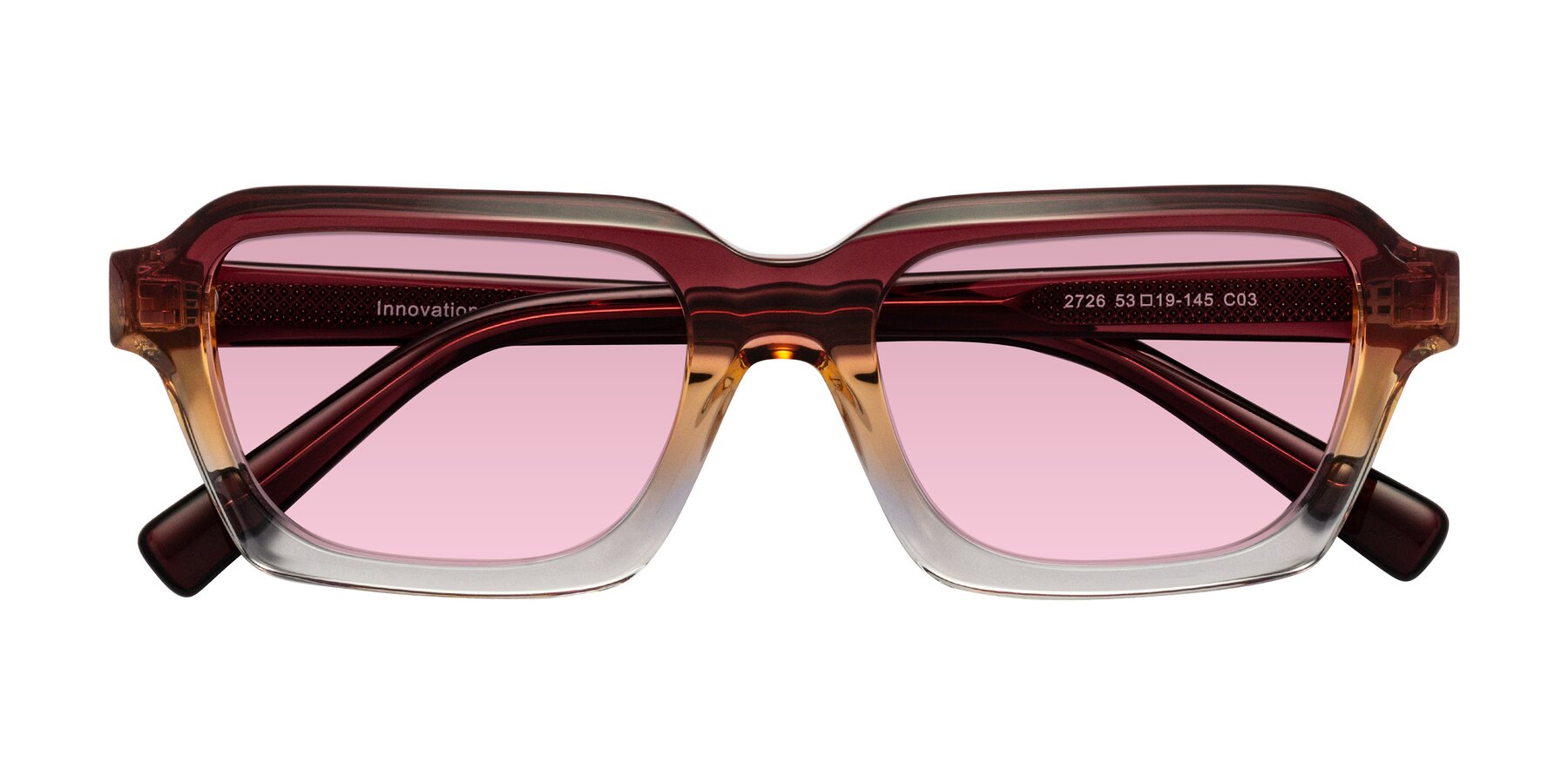 Folded Front of Innovation in Dawn with Light Wine Tinted Lenses