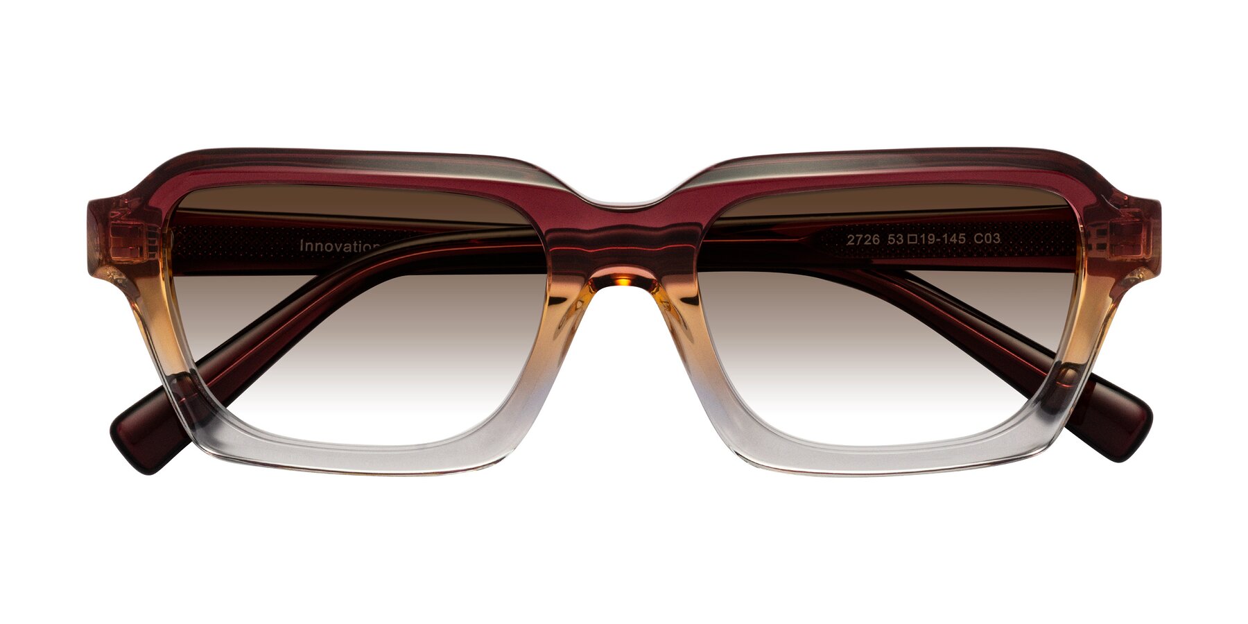 Folded Front of Innovation in Dawn with Brown Gradient Lenses