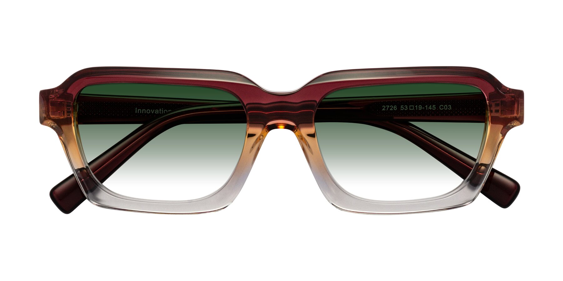 Folded Front of Innovation in Dawn with Green Gradient Lenses