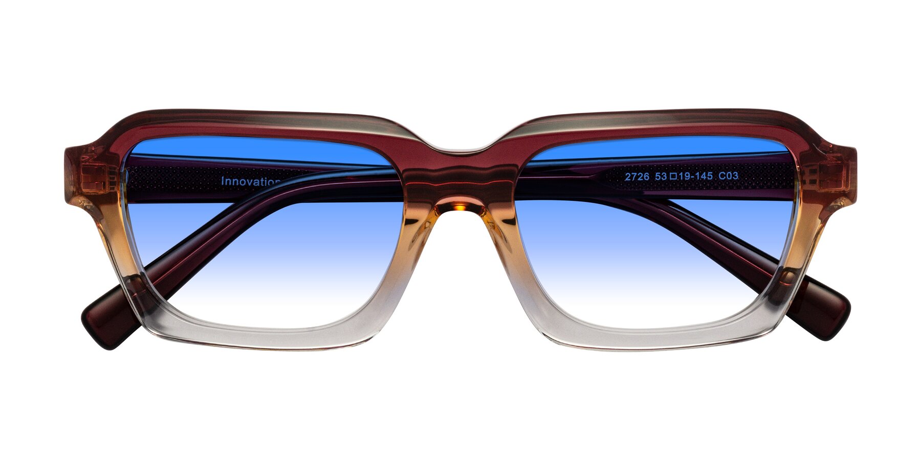 Folded Front of Innovation in Dawn with Blue Gradient Lenses