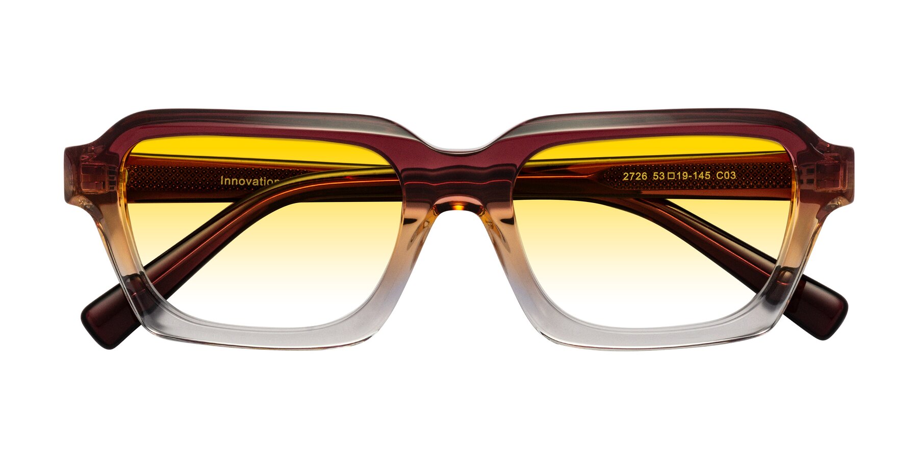 Folded Front of Innovation in Dawn with Yellow Gradient Lenses