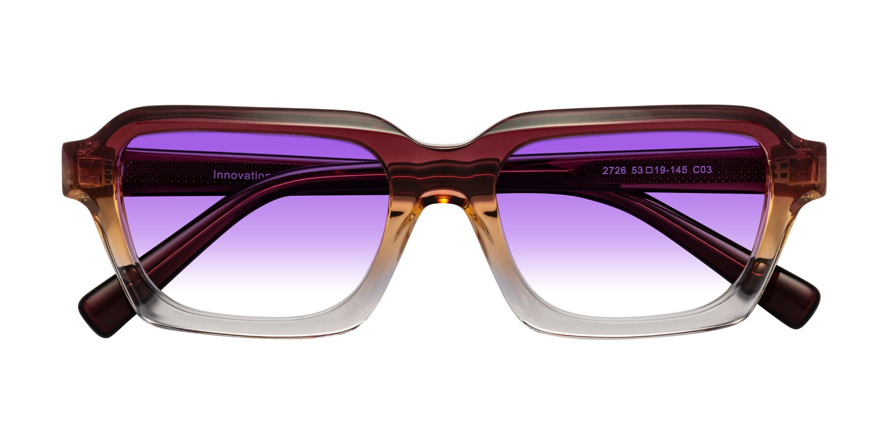Folded Front of Innovation in Dawn with Purple Gradient Lenses