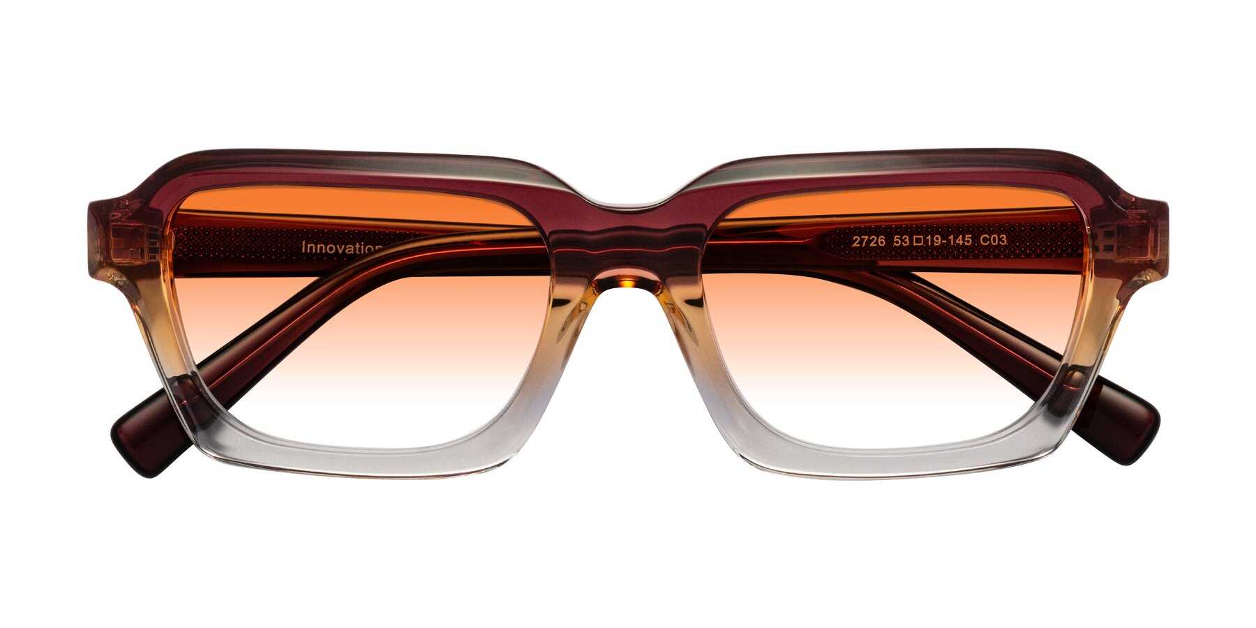 Folded Front of Innovation in Dawn with Orange Gradient Lenses