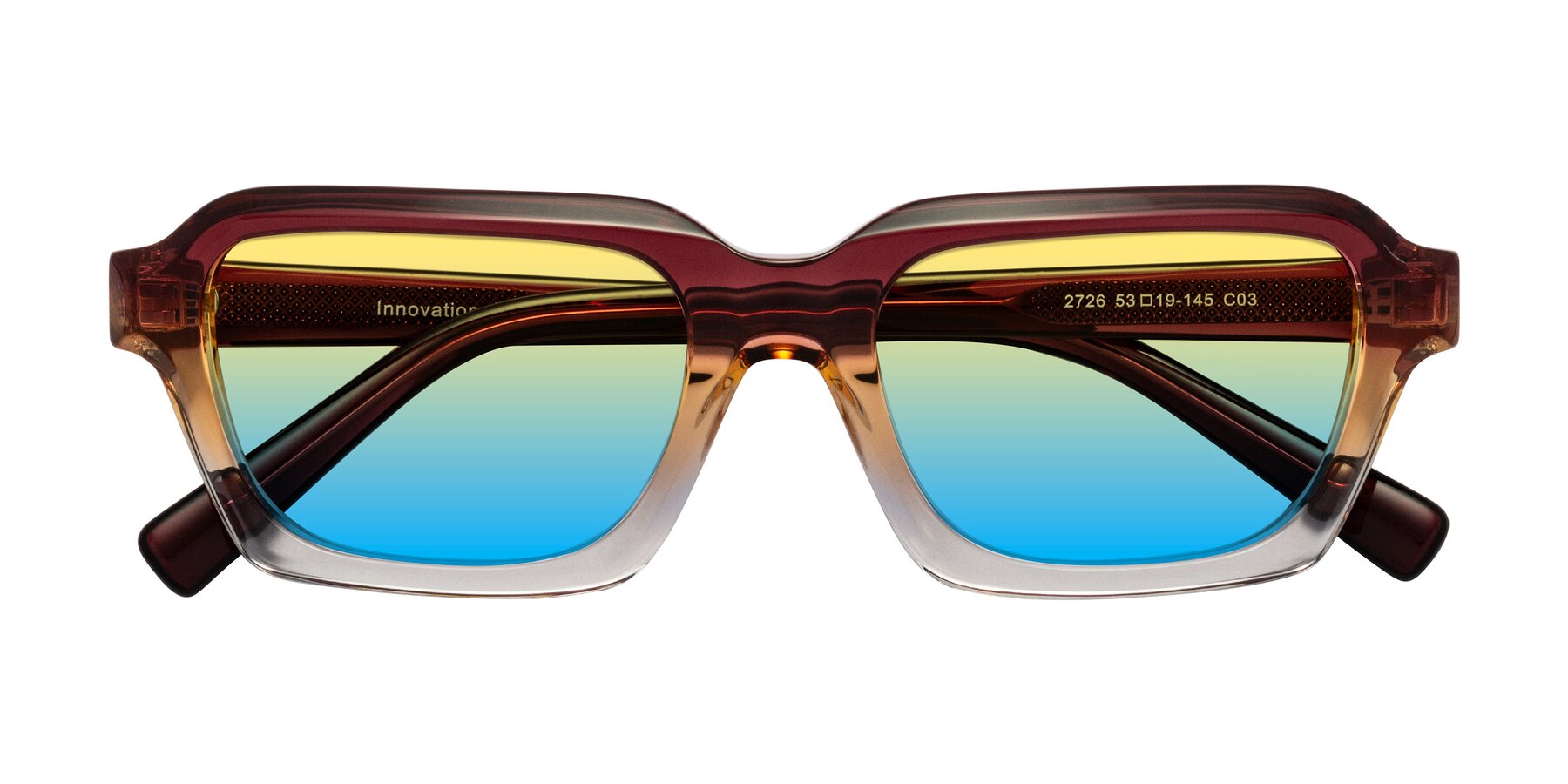 Folded Front of Innovation in Dawn with Yellow / Blue Gradient Lenses