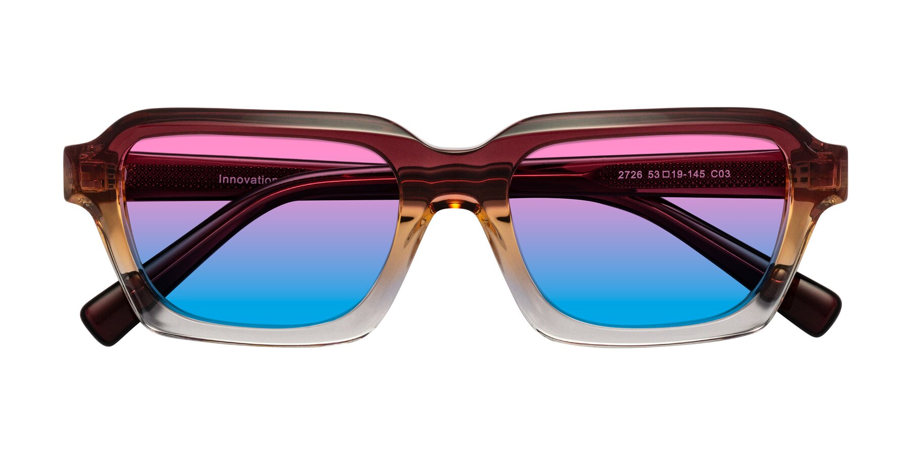 Folded Front of Innovation in Dawn with Pink / Blue Gradient Lenses
