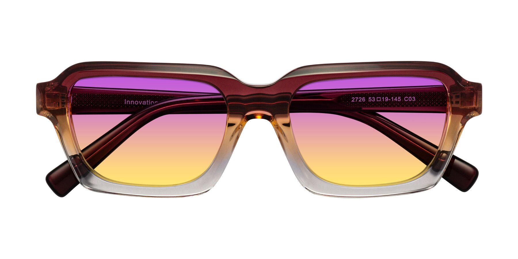 Folded Front of Innovation in Dawn with Purple / Yellow Gradient Lenses