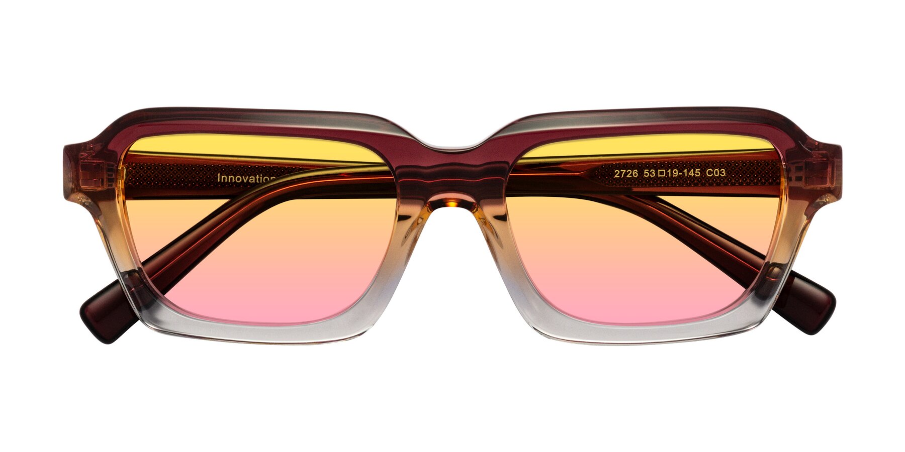 Folded Front of Innovation in Dawn with Yellow / Pink Gradient Lenses