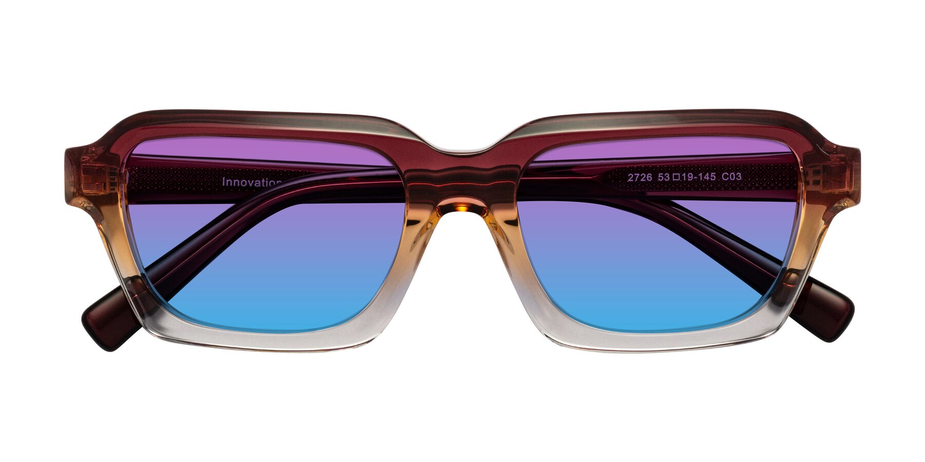 Folded Front of Innovation in Dawn with Purple / Blue Gradient Lenses