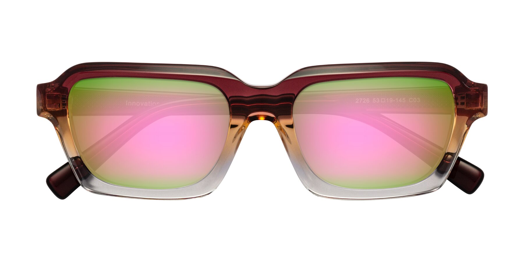 Folded Front of Innovation in Dawn with Pink Mirrored Lenses