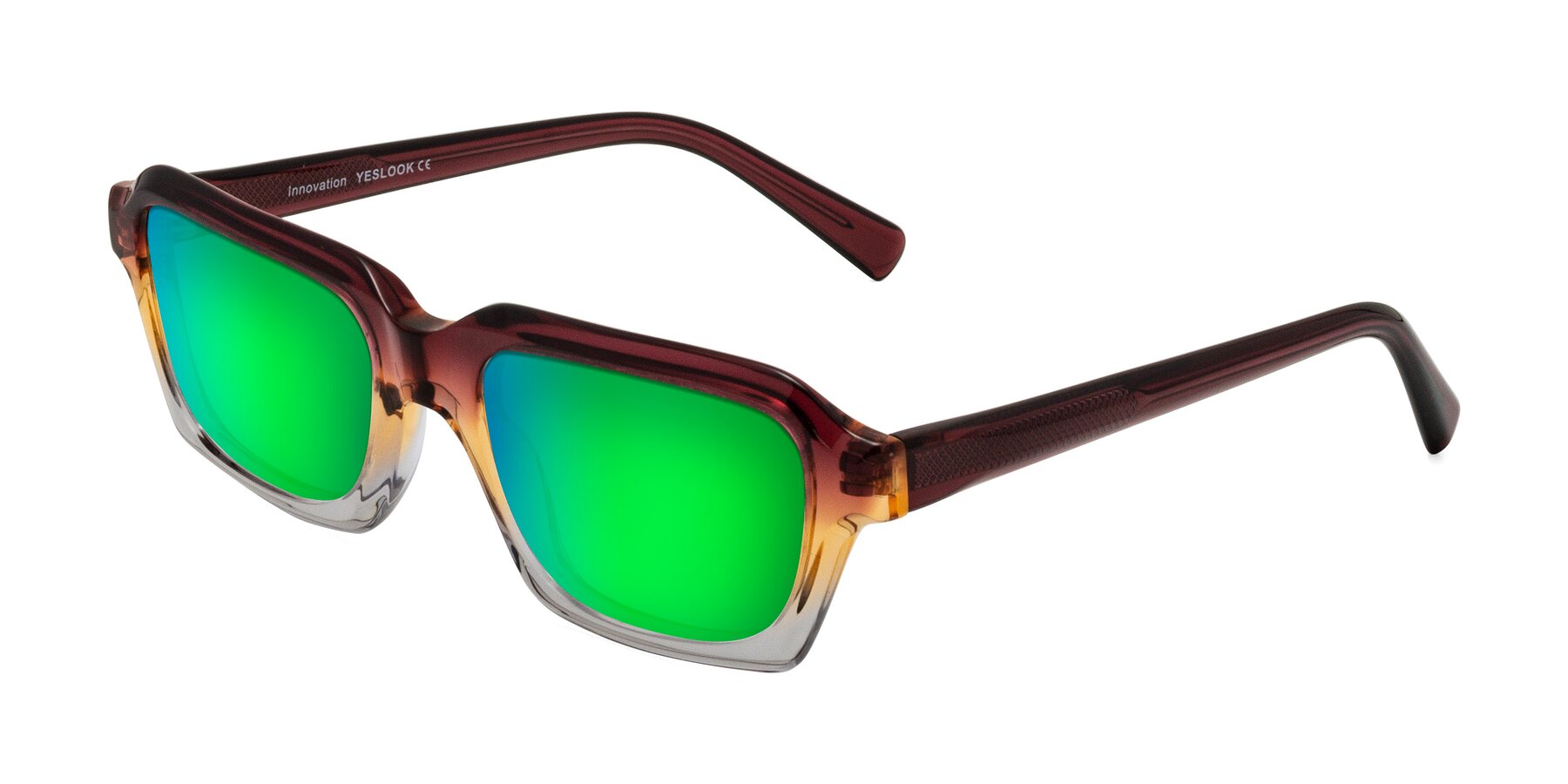 Angle of Innovation in Dawn with Green Mirrored Lenses
