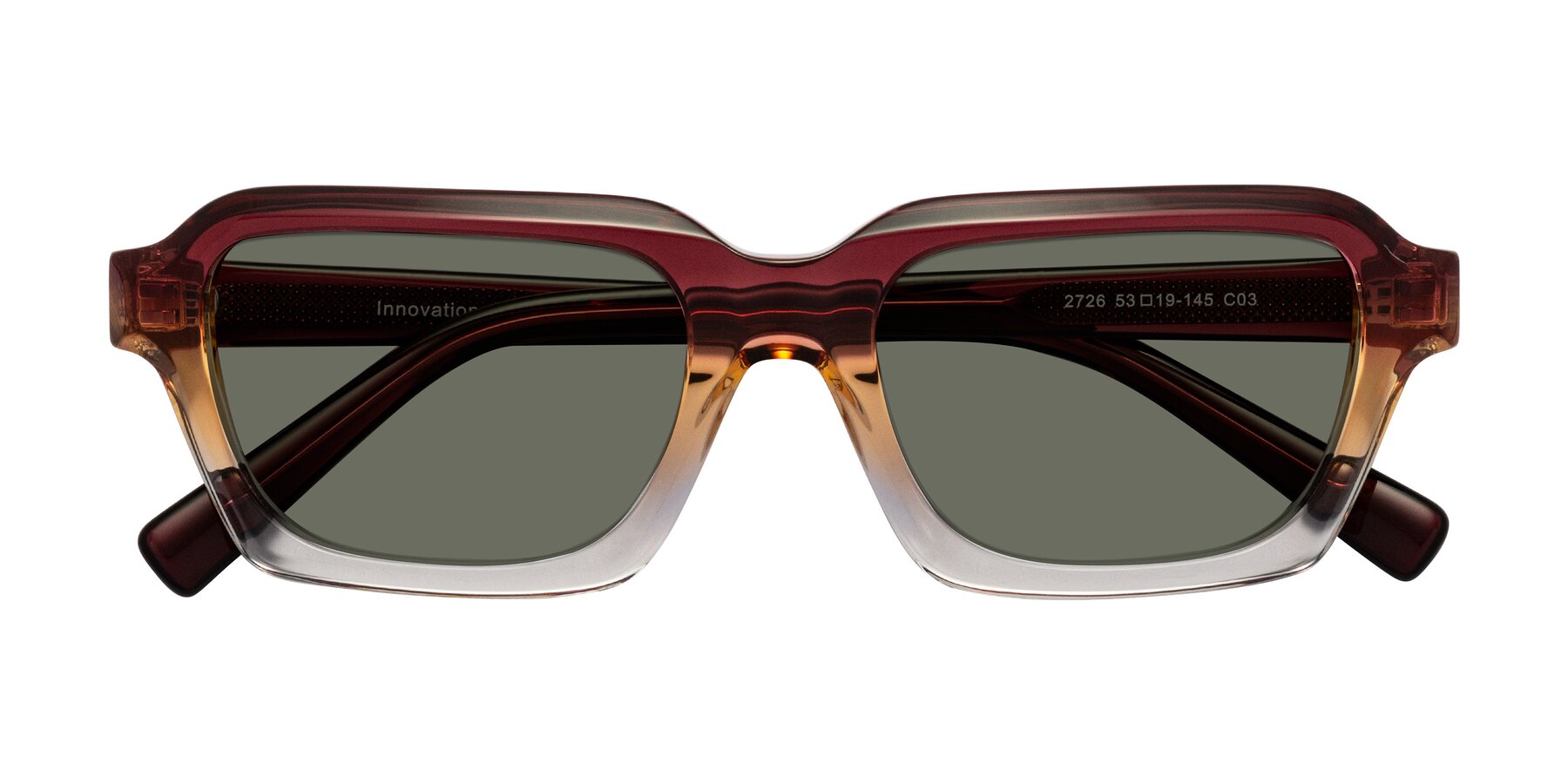 Folded Front of Innovation in Dawn with Gray Polarized Lenses