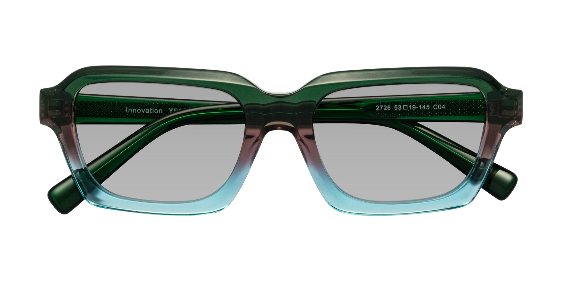 Folded Front of Innovation in Aurora with Light Gray Tinted Lenses
