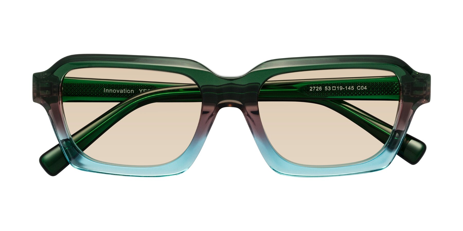 Folded Front of Innovation in Aurora with Light Brown Tinted Lenses