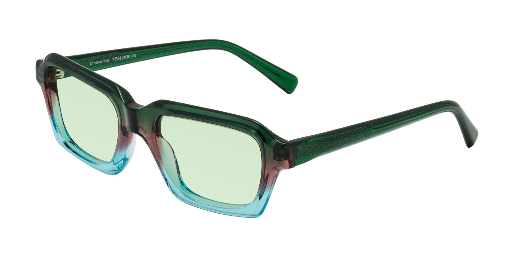 Angle of Innovation in Aurora with Light Green Tinted Lenses