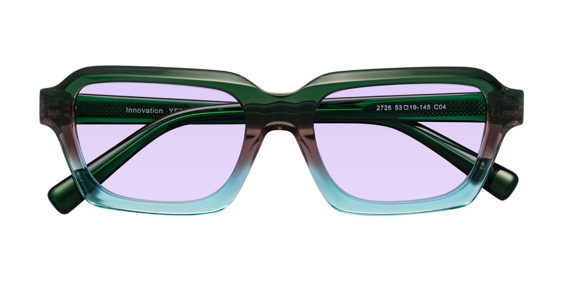Folded Front of Innovation in Aurora with Light Purple Tinted Lenses