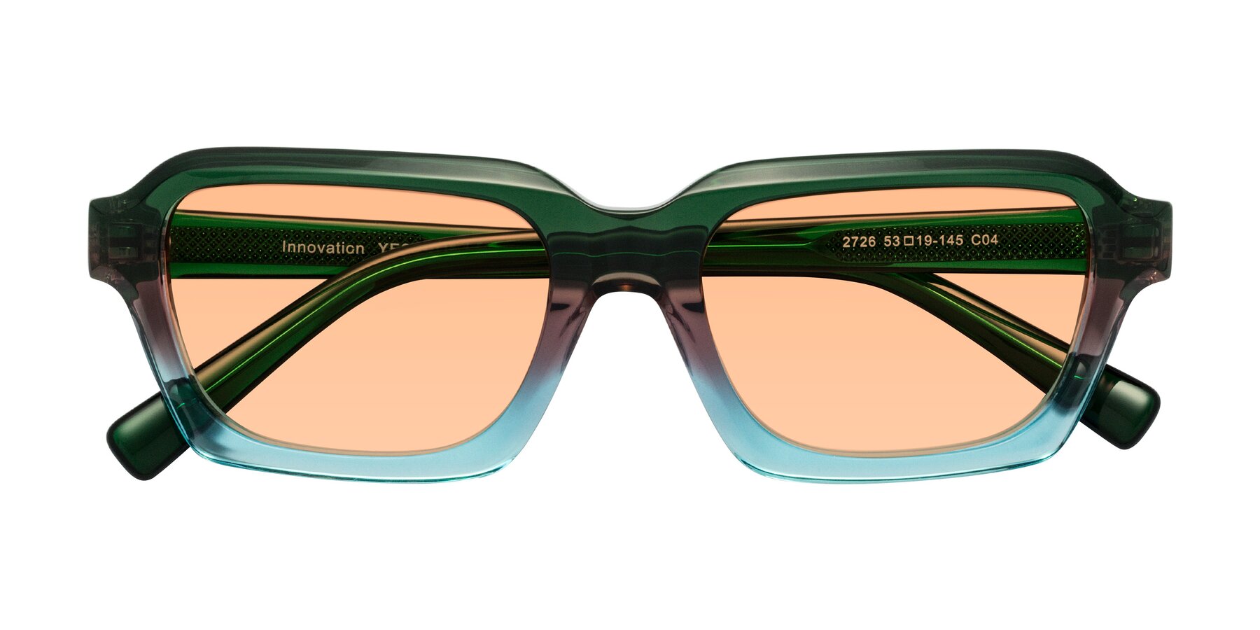 Folded Front of Innovation in Aurora with Light Orange Tinted Lenses