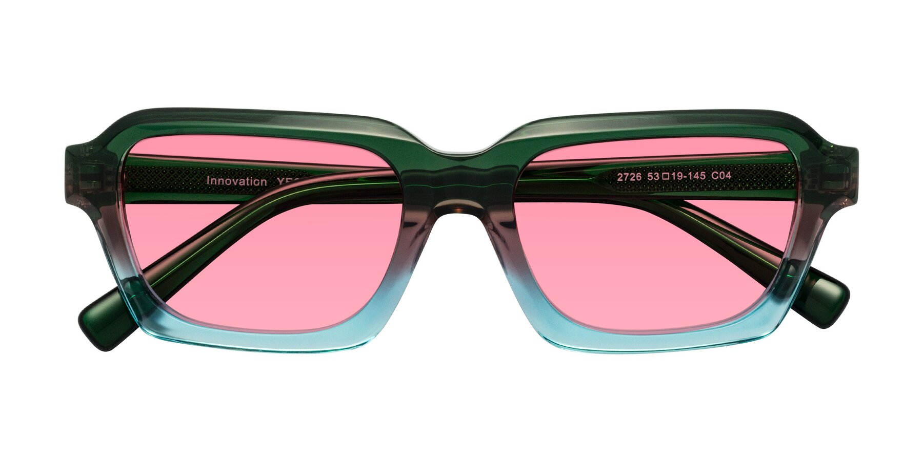 Folded Front of Innovation in Aurora with Pink Tinted Lenses