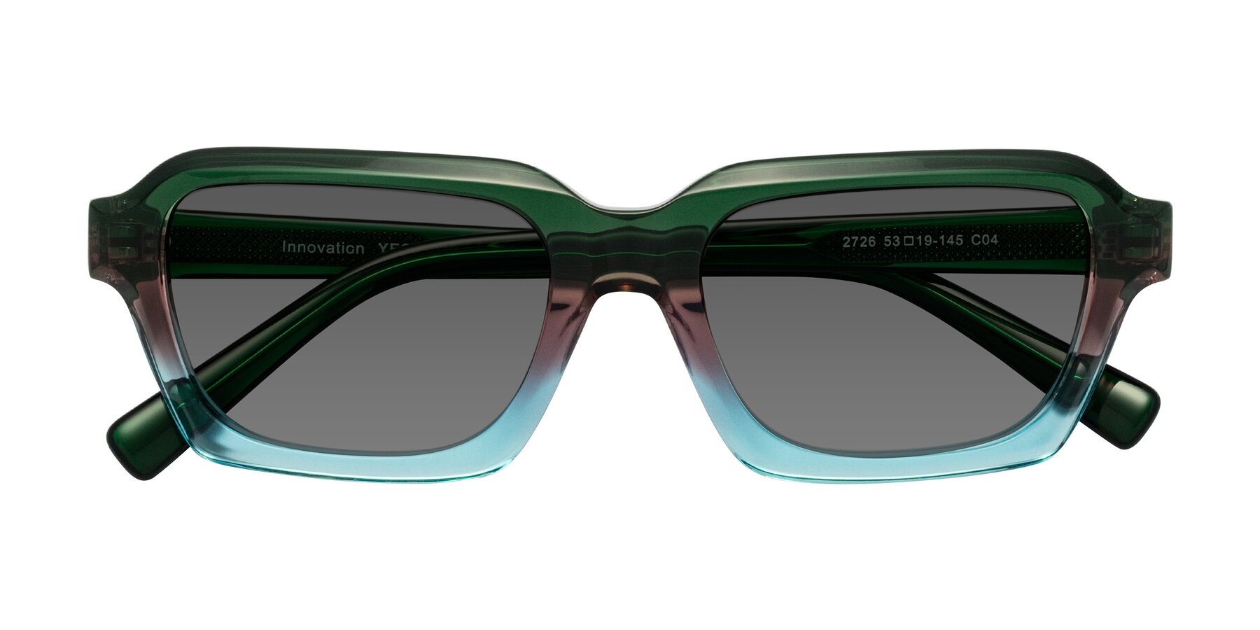 Folded Front of Innovation in Aurora with Medium Gray Tinted Lenses