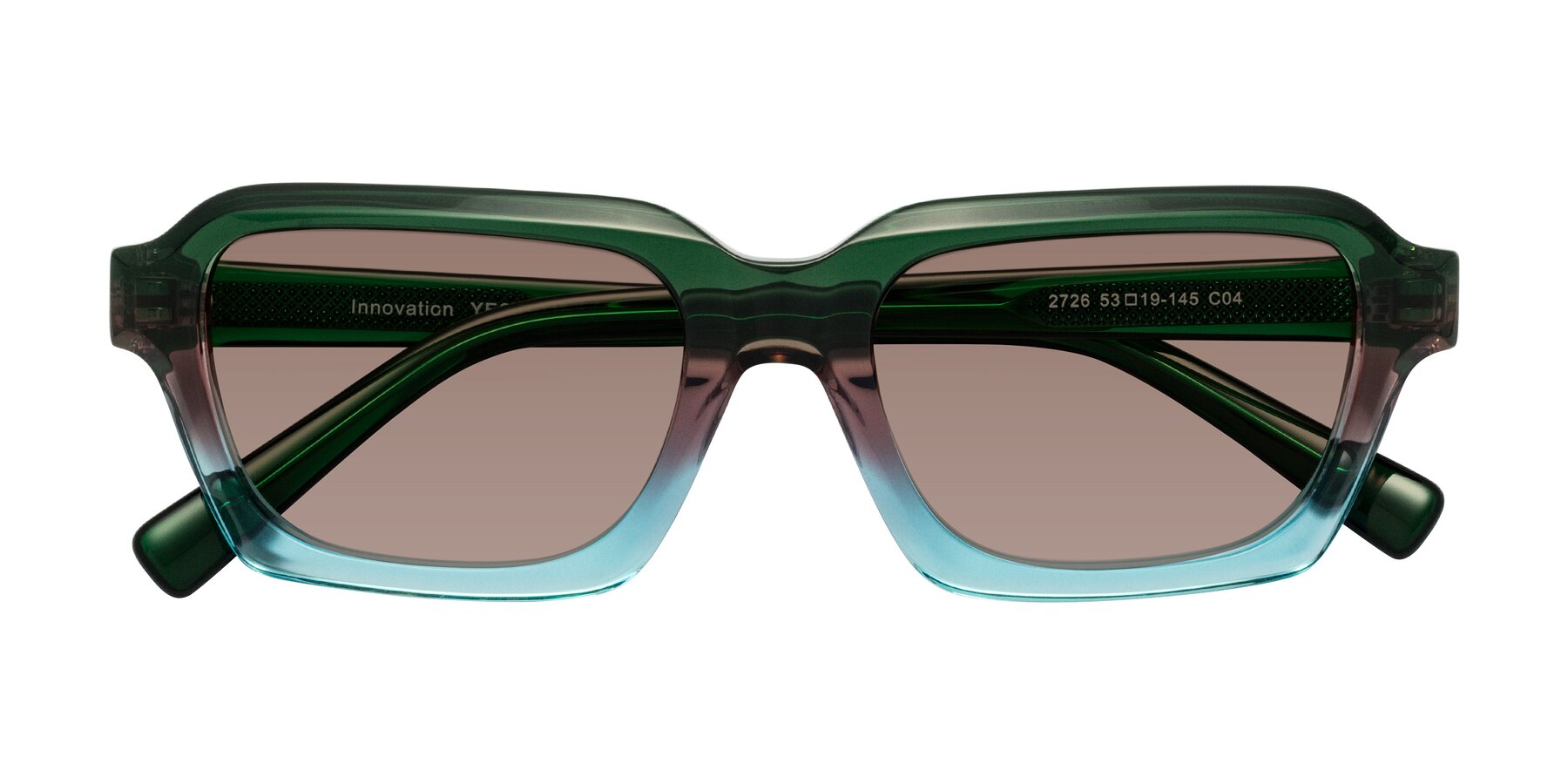 Folded Front of Innovation in Aurora with Medium Brown Tinted Lenses