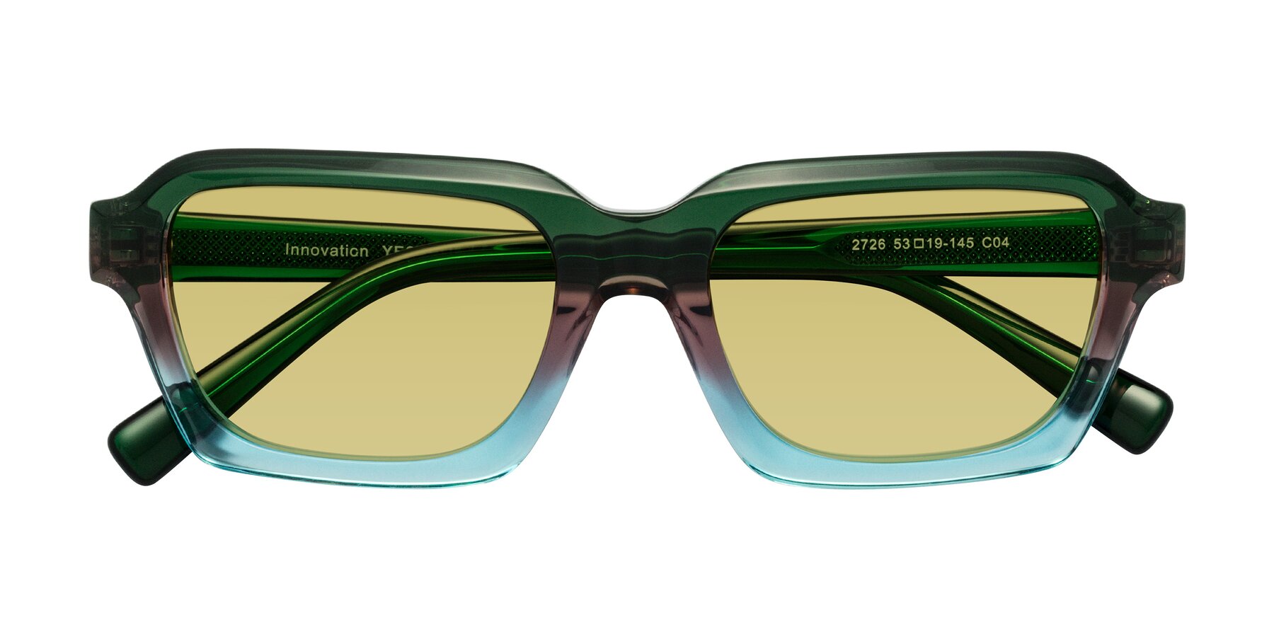 Folded Front of Innovation in Aurora with Medium Champagne Tinted Lenses