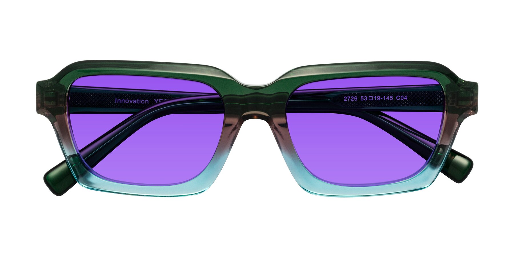 Folded Front of Innovation in Aurora with Purple Tinted Lenses