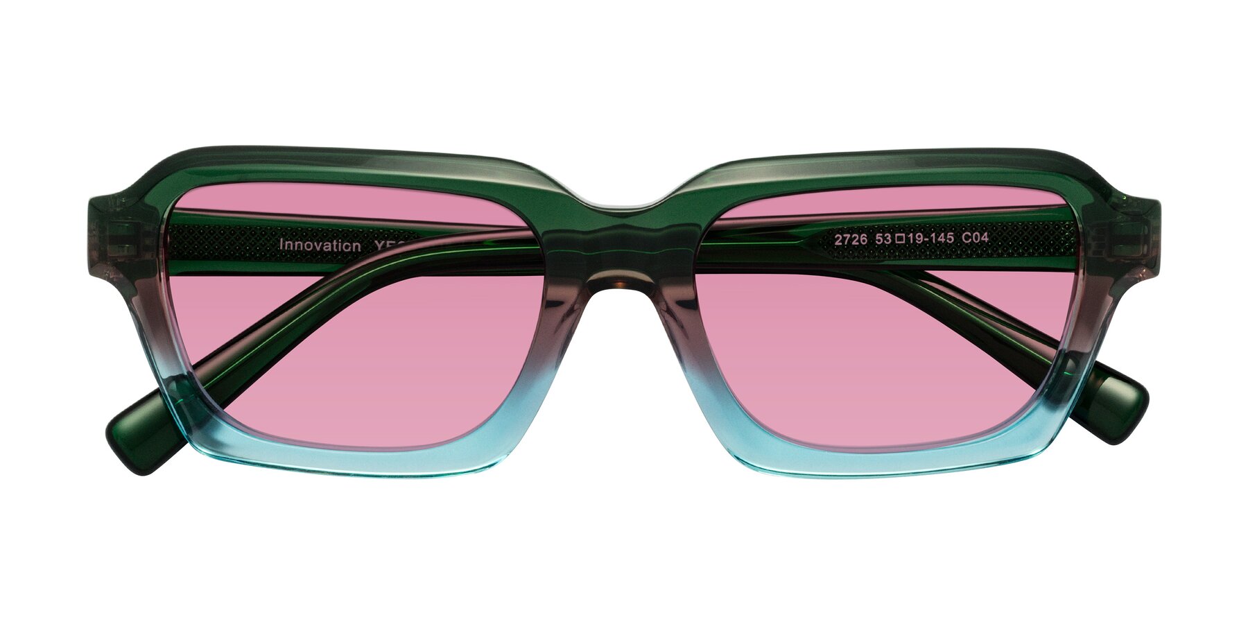 Folded Front of Innovation in Aurora with Medium Wine Tinted Lenses